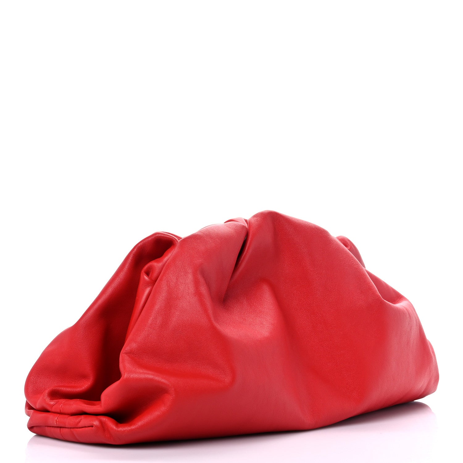 Bottega Veneta Smooth Butter Calf The Pouch Oversized Clutch Bright Red 3 of 15
