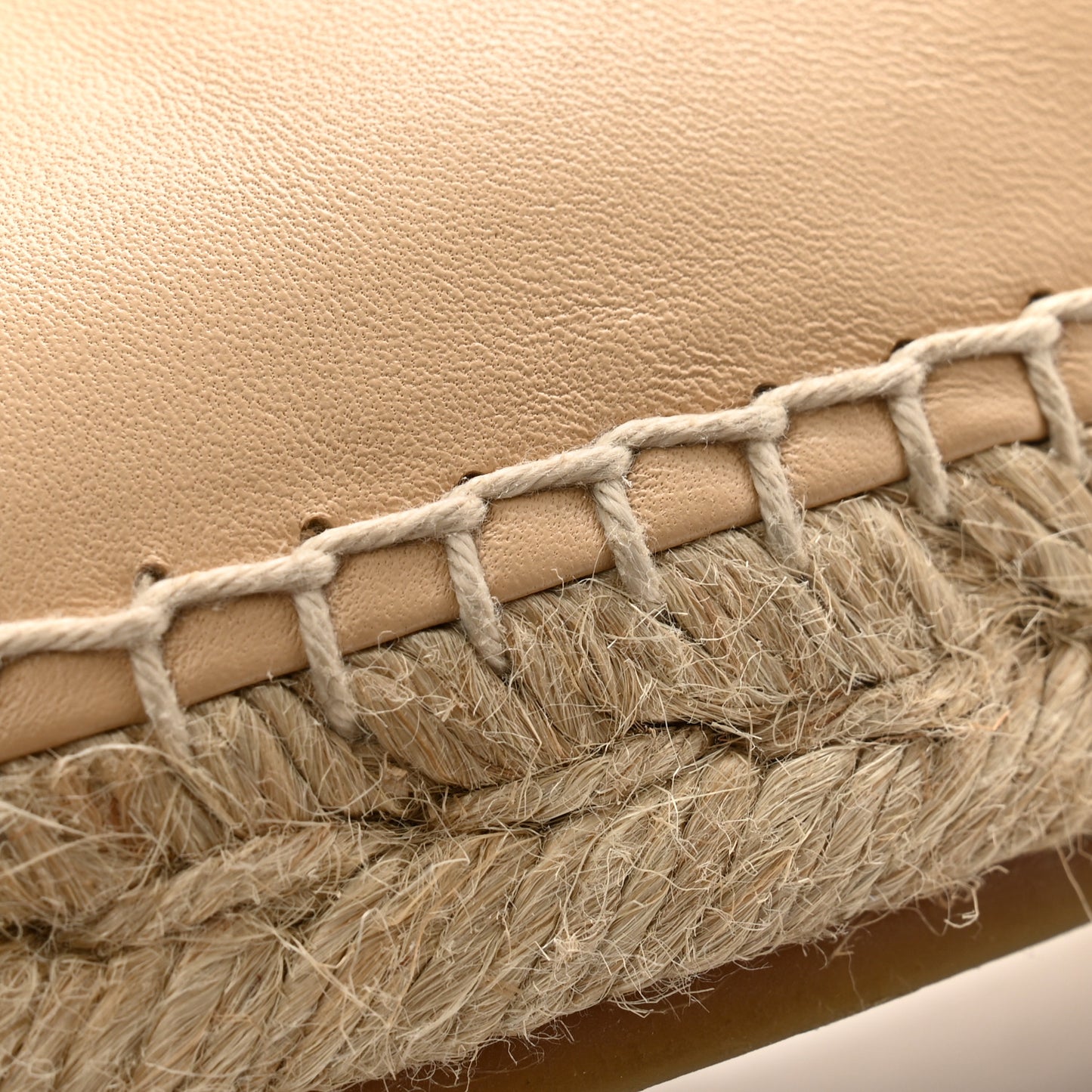 Lambskin CC Espadrilles 38 Beige Black