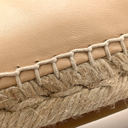 Chanel Lambskin CC Espadrilles 38 Beige Black 10 of 14