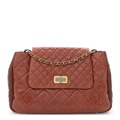 Chanel Glazed Crinkled Lambskin Large East West Flap Red 1 of 12