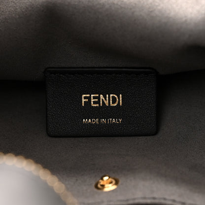 Fendi Chenille Vitello Seta Plexiglass FF Fendi O'Lock Zipper Anthracite Asfalto 6 of 10
