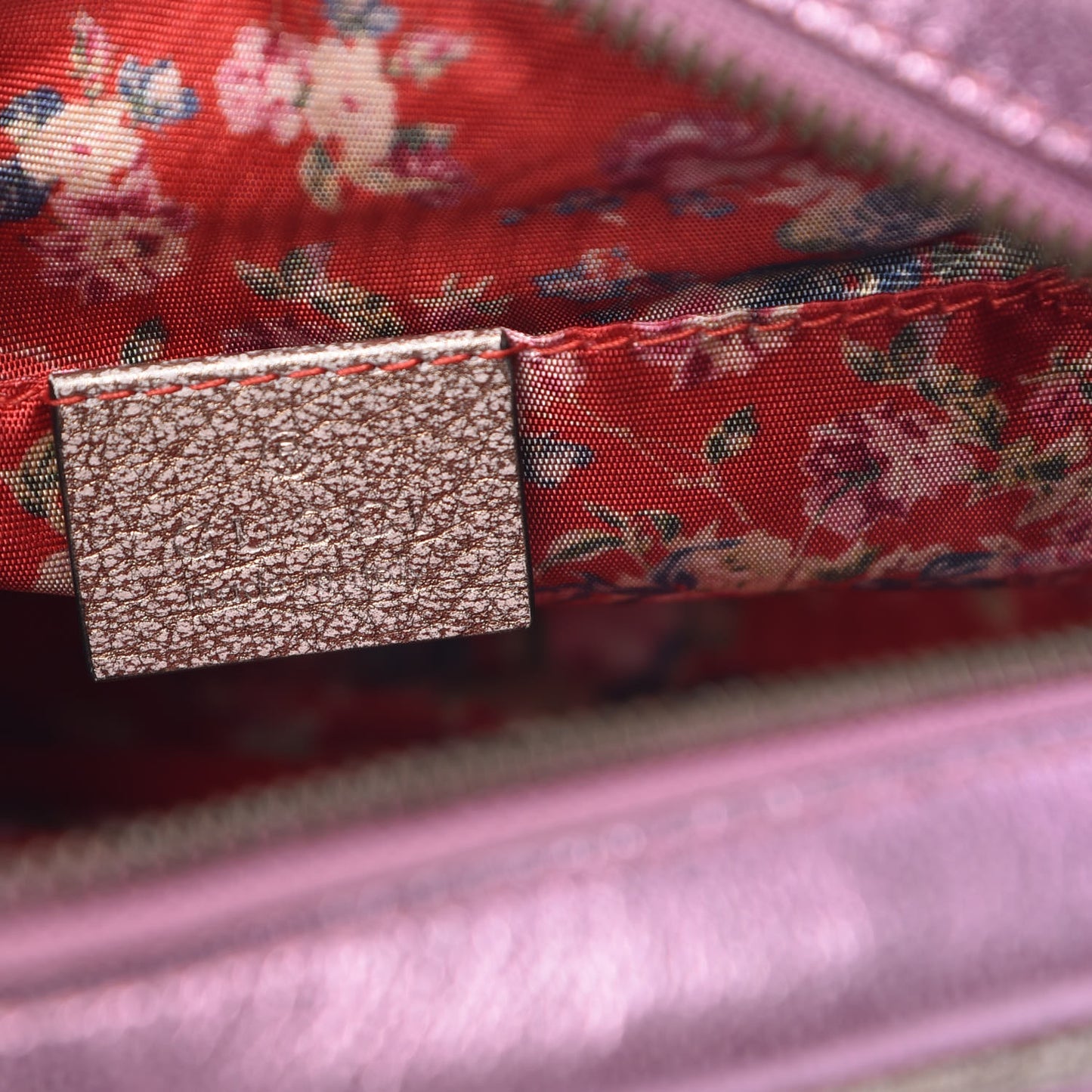 Laminated Nappa Trapuntata Mini Zumi Dome Shoulder Bag Rosa Lago Rame