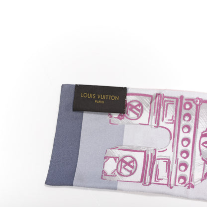 Louis Vuitton Silk Chess Bandeau Blue Ciel 2 of 3