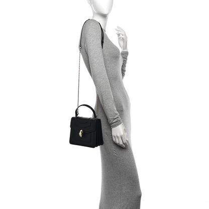 Bulgari Calfskin Serpenti Forever Top Handle Black 2 of 14