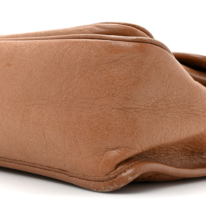 Saint Laurent Crinkled Calfskin Matelasse Monogram Medium Niki Chain Satchel Caramel 10 of 17