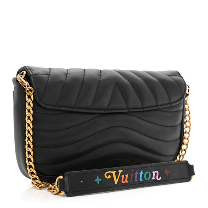 Louis Vuitton Calfskin New Wave Chain Pochette Black 3 of 8