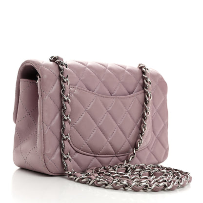 Chanel Lambskin Quilted Mini Rectangular Flap Light Purple 2 of 12
