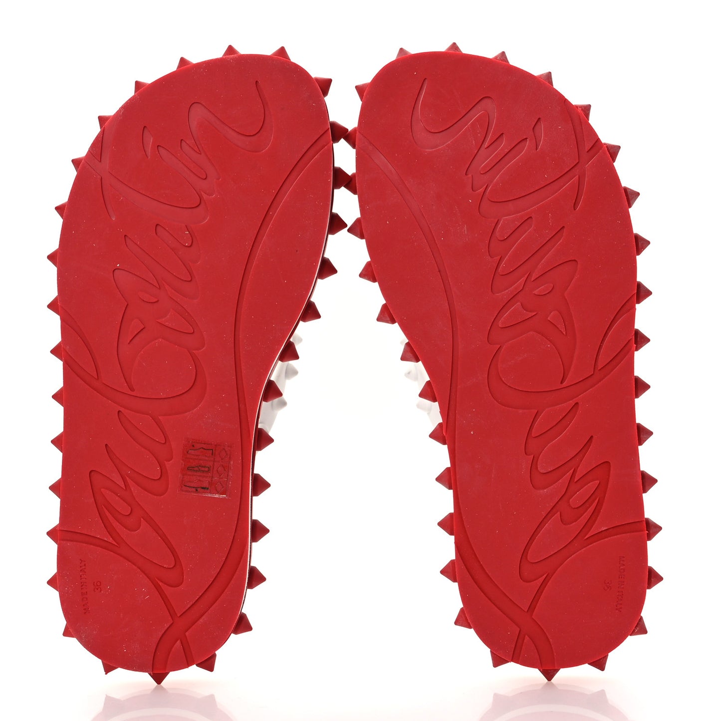 Rubber Spike Super Loubi Donna Flip Flop 36 White
