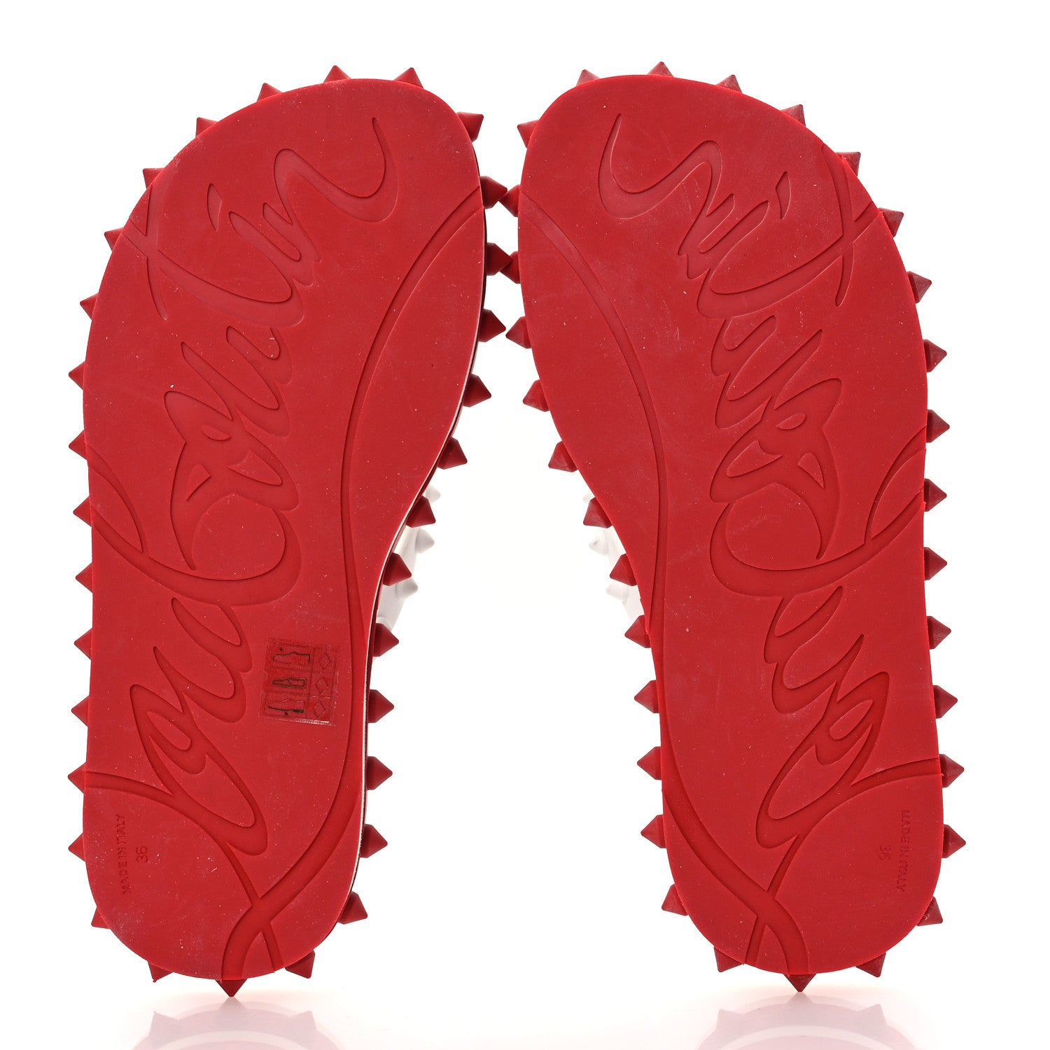 Christian Louboutin Rubber Spike Super Loubi Donna Flip Flop 36 White 7 of 12
