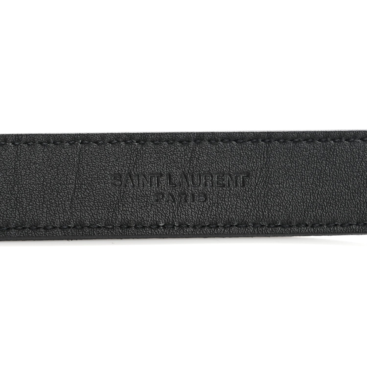Saint Laurent Smooth Calfskin Square Buckle Belt 100 40 Black 5 of 7