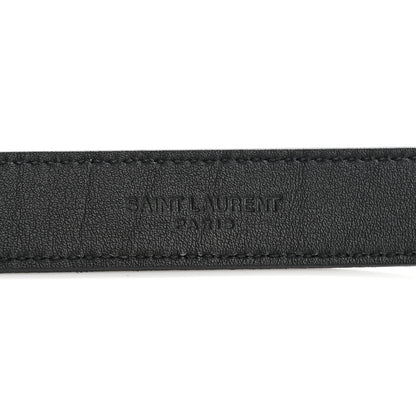 Saint Laurent Smooth Calfskin Square Buckle Belt 100 40 Black 5 of 7