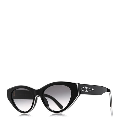 Louis Vuitton Acetate LV Line Cat Eye Sunglasses Z2686U Black 1 of 7