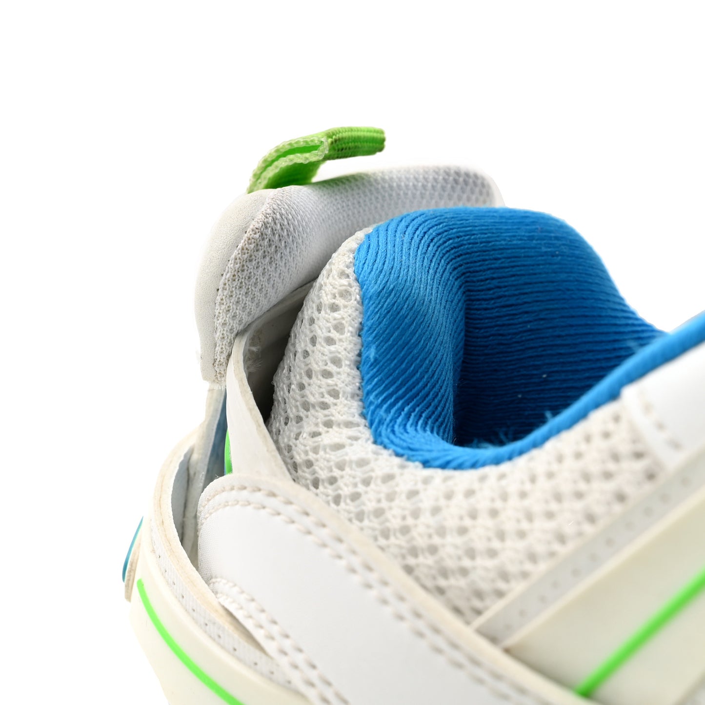 Mesh Nylon Mens Track Sneakers 40 White Green Blue