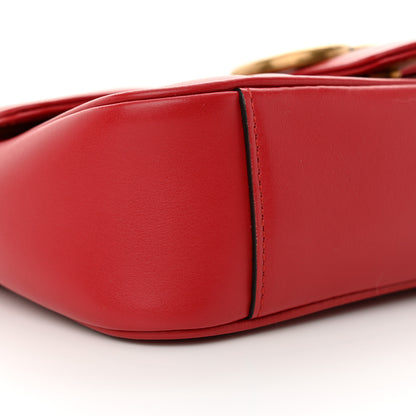 Gucci Calfskin Matelasse Mini GG Marmont Shoulder Bag Hibiscus Red 9 of 12