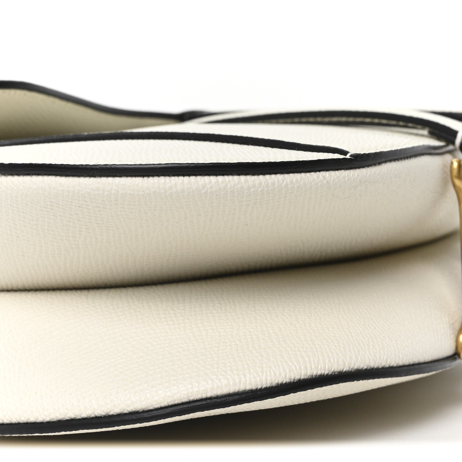 Christian Dior Grained Calfskin Saddle Bag White 9 of 10