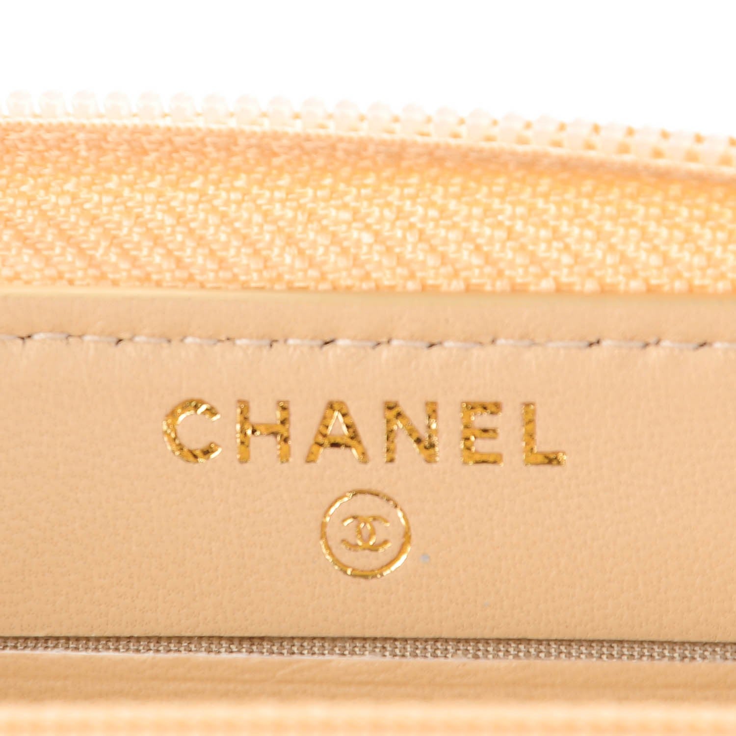 Chanel Lambskin Quilted Small Boy Zip Around Wallet Beige 6 of 8