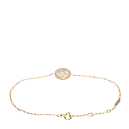 Christian Dior 18K Yellow Gold Pave Diamond Rose Des Vents Bracelet 4 of 6