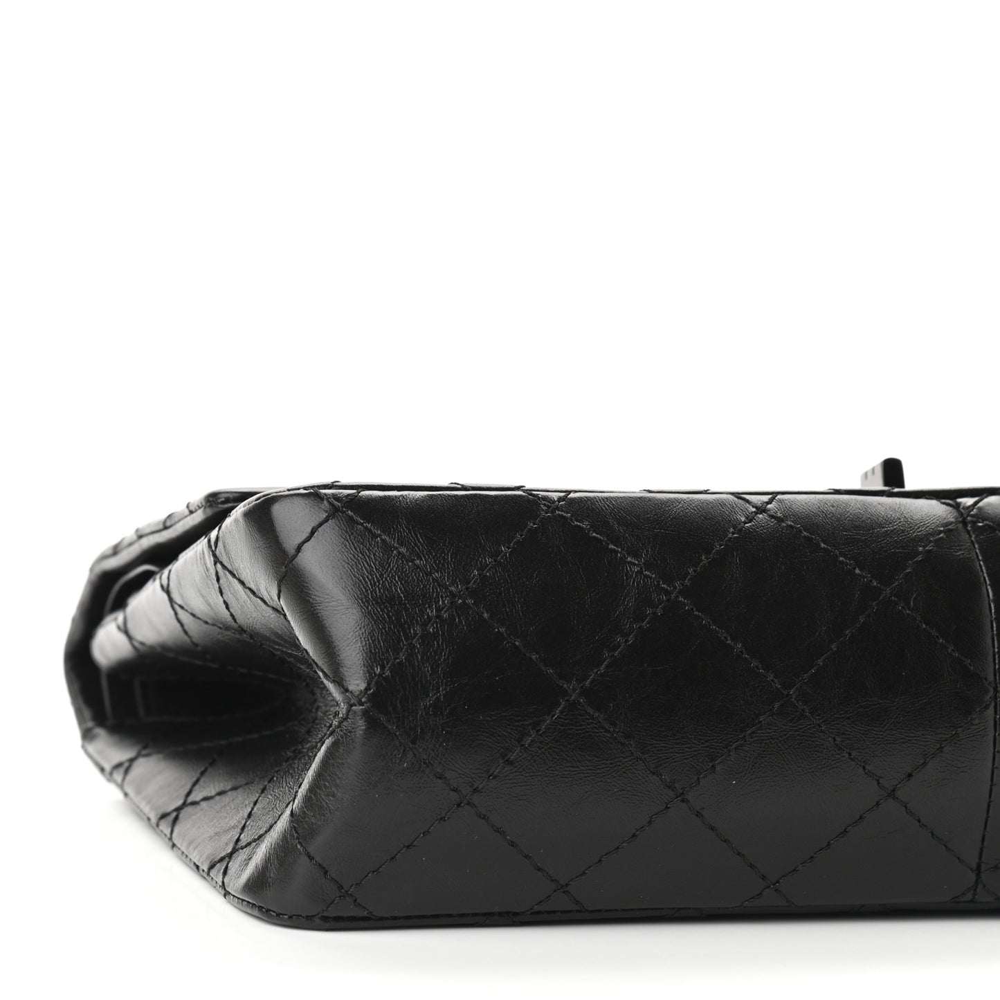 Aged Calfskin Quilted 2.55 Reissue 226 Flap So Black