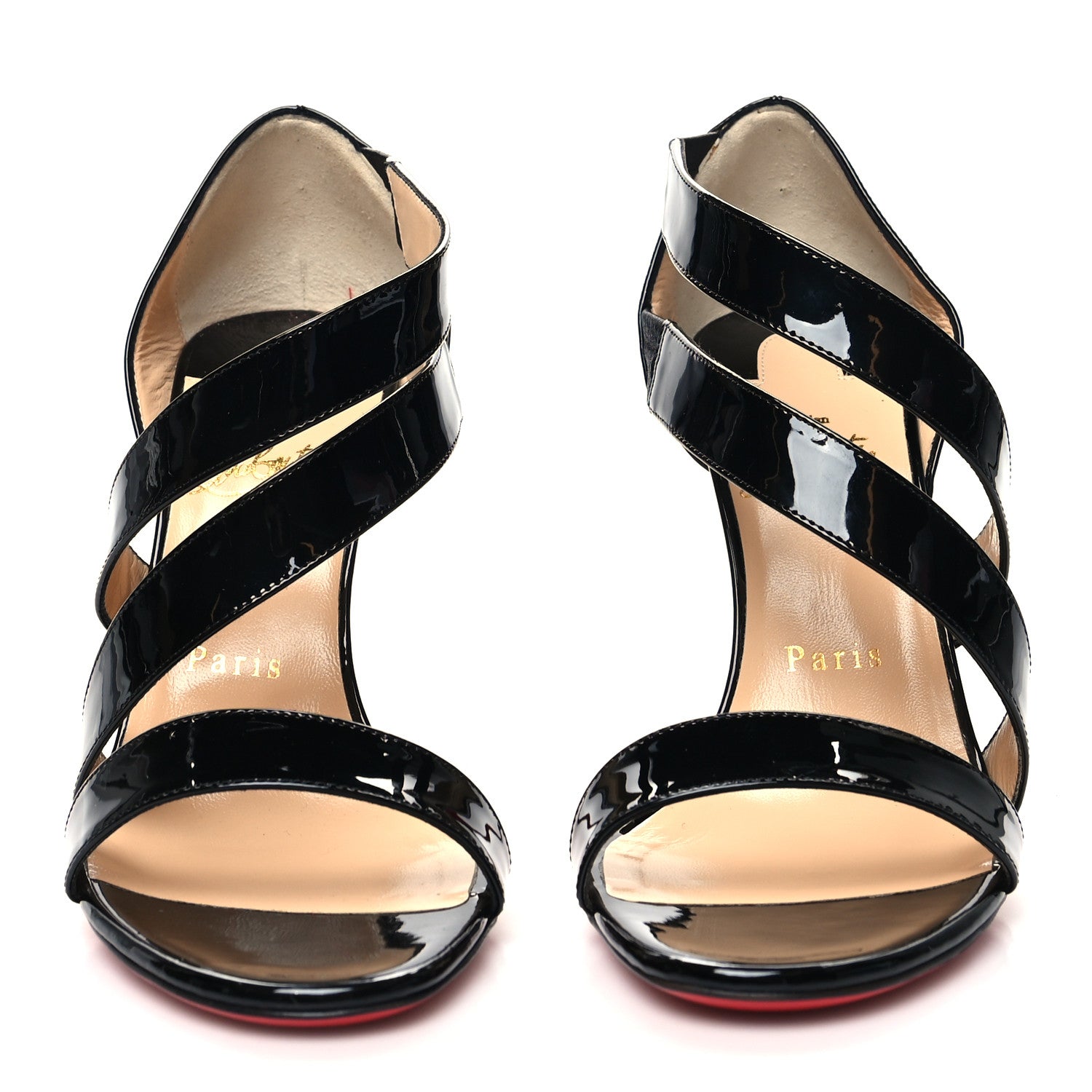 Christian Louboutin Patent World Copine 100 Sandals 37.5 Black 2 of 7