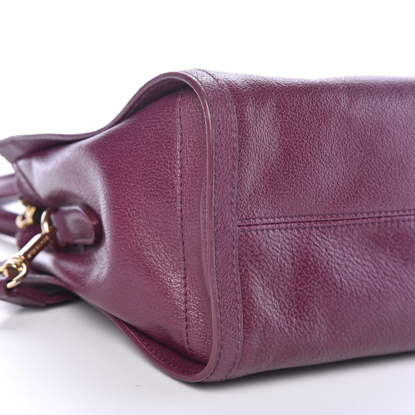 Grainy Calfskin Pilgrim Satchel