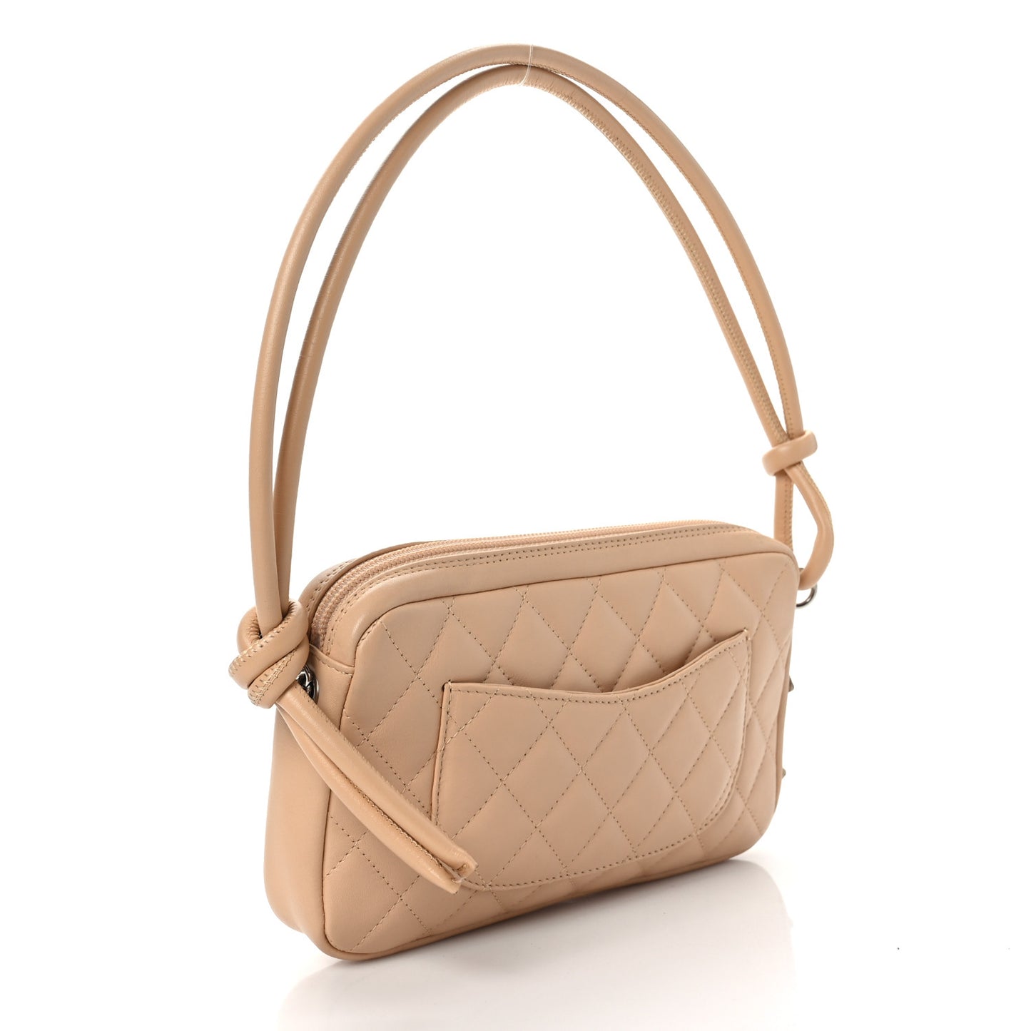 Calfskin Quilted Cambon Pochette Beige