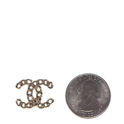 Chanel CC Chain Link Earrings Light Gold 2 of 5