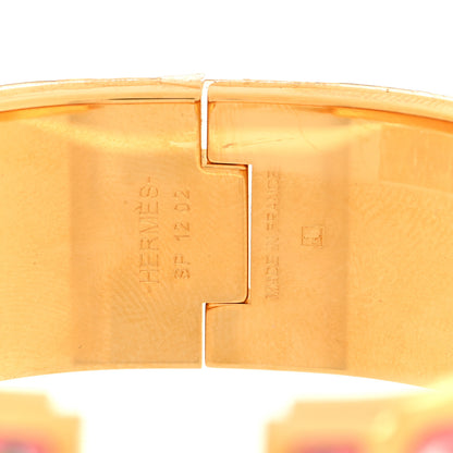 Hermes Enamel Printed Chorus Stellarum Wide Clic Clac H Bracelet PM Tropique 4 of 4