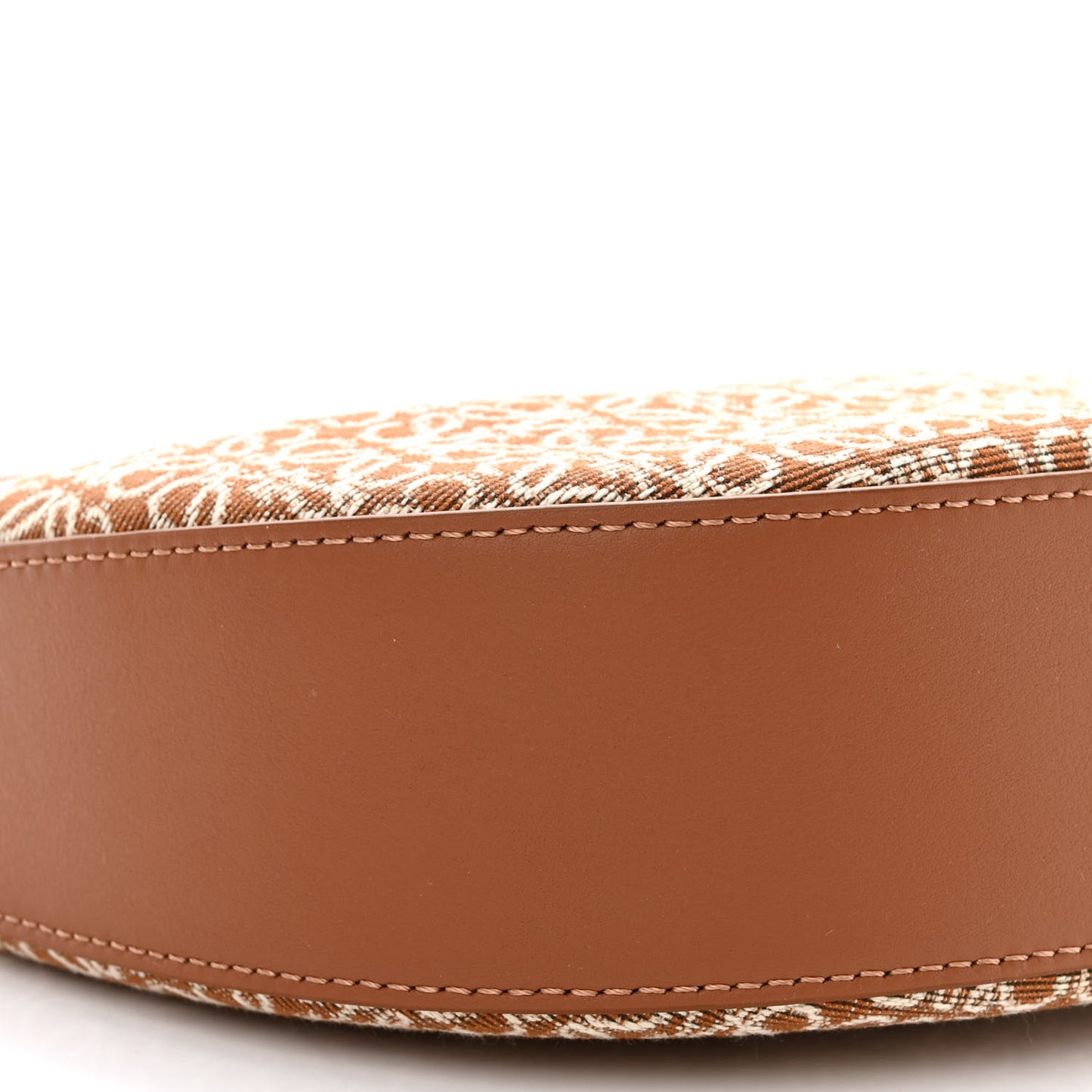 Jacquard Anagram Calfskin Small Luna Bag Tan Pecan