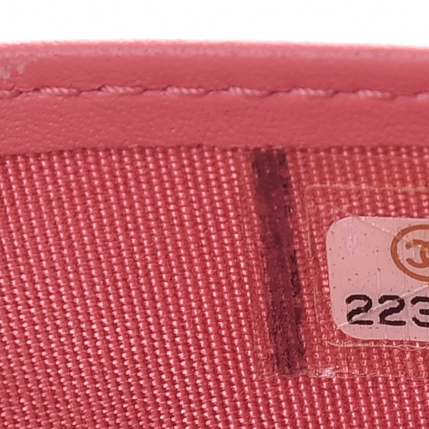 Chanel Calfskin Chevron Quilted Boy Yen Wallet Pink 8 of 15