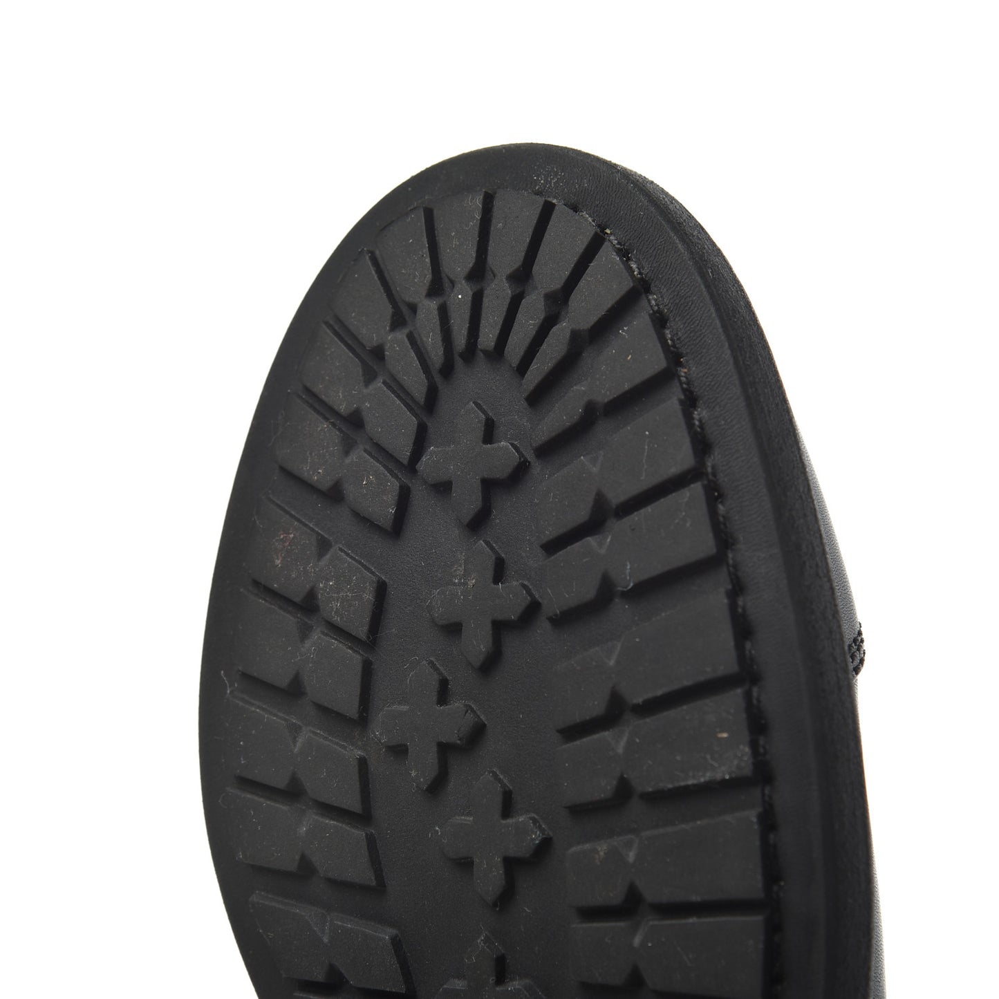 Calfskin Quilted Lace Up Combat Boots 37 Black