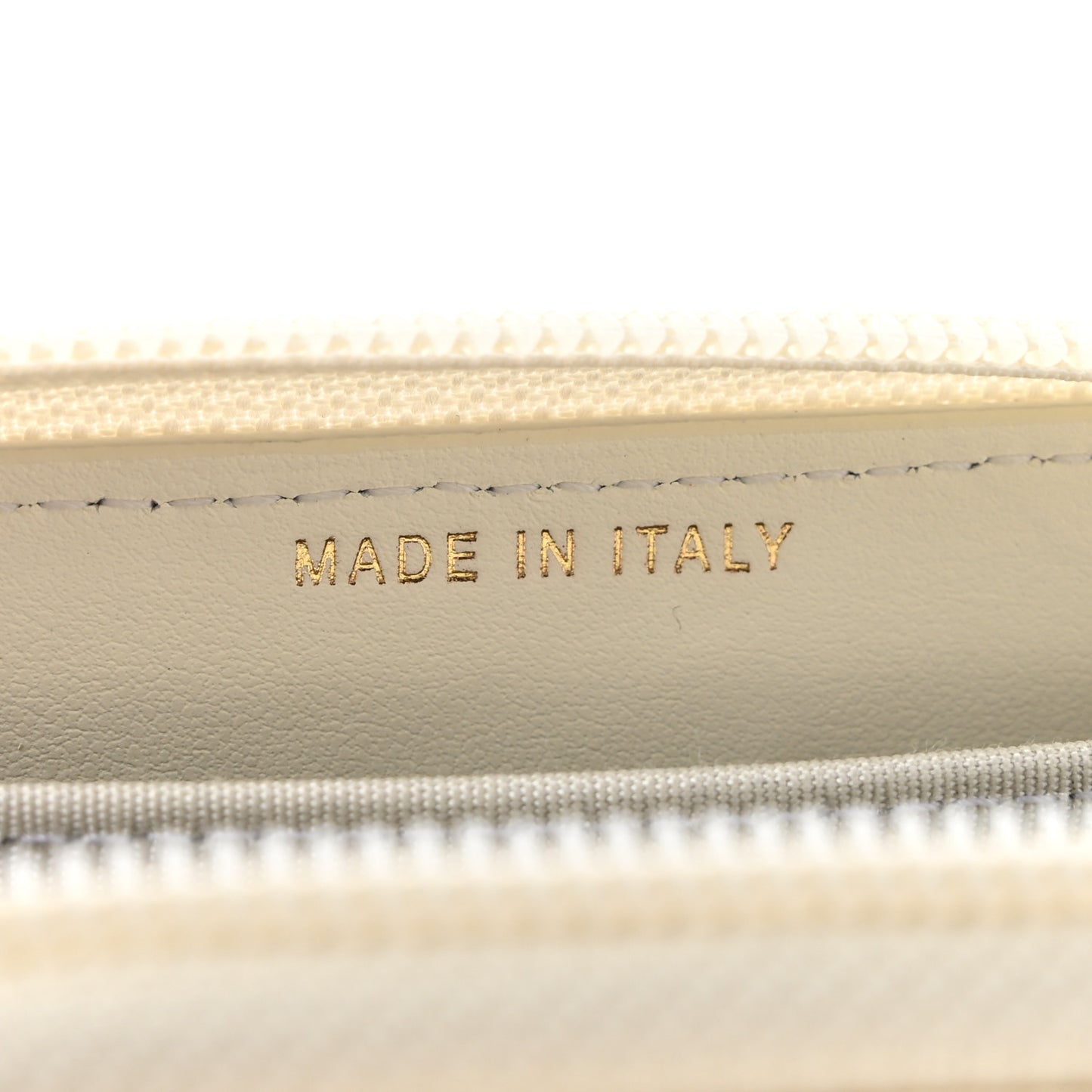 Caviar Quilted Boy Zip Around Coin Purse Wallet White