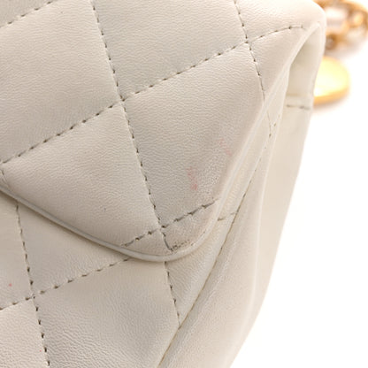 Chanel Lambskin Quilted Mini Heart Charms Flap White 11 of 16