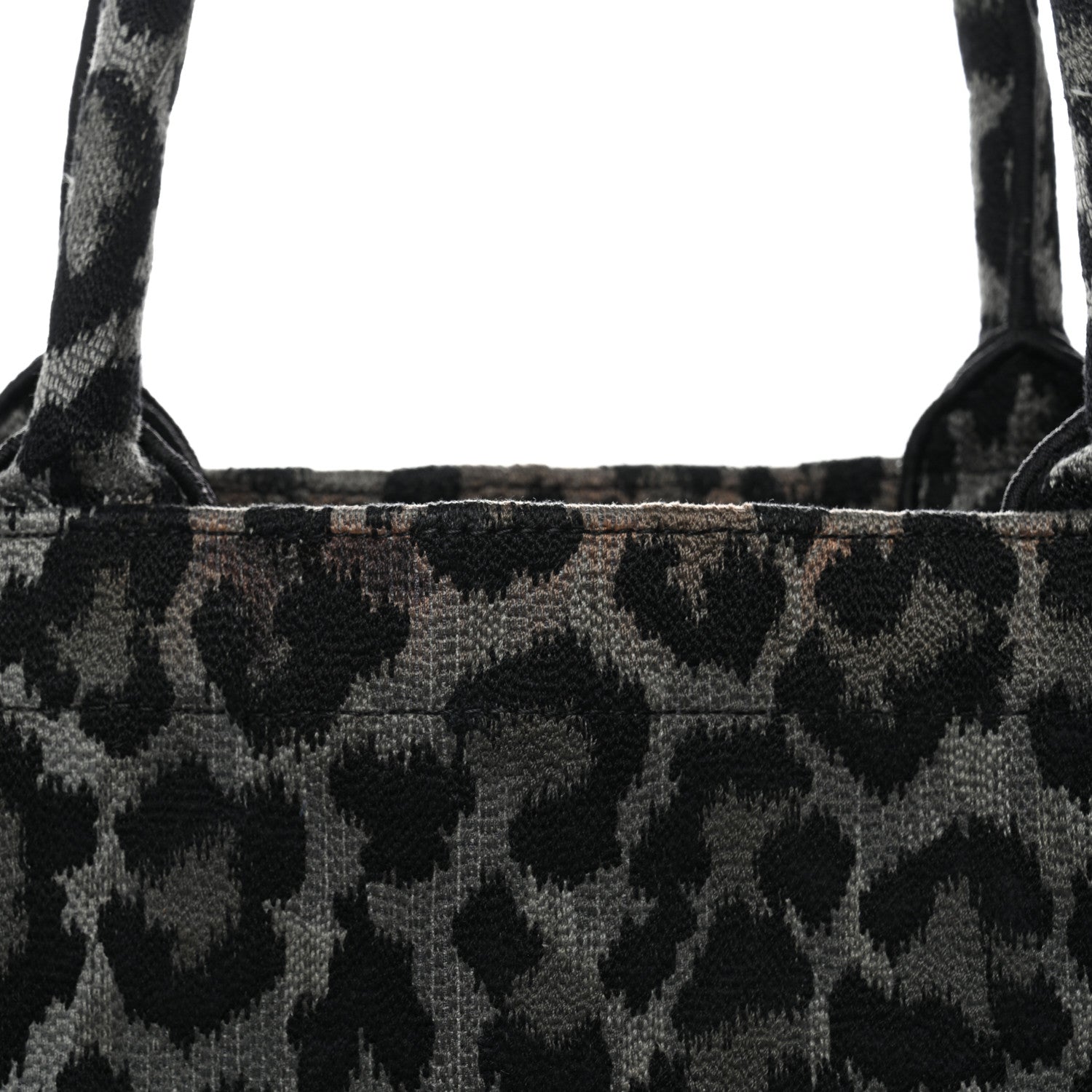 Christian Dior Canvas Mizza Embroidered Large Leopard Book Tote
