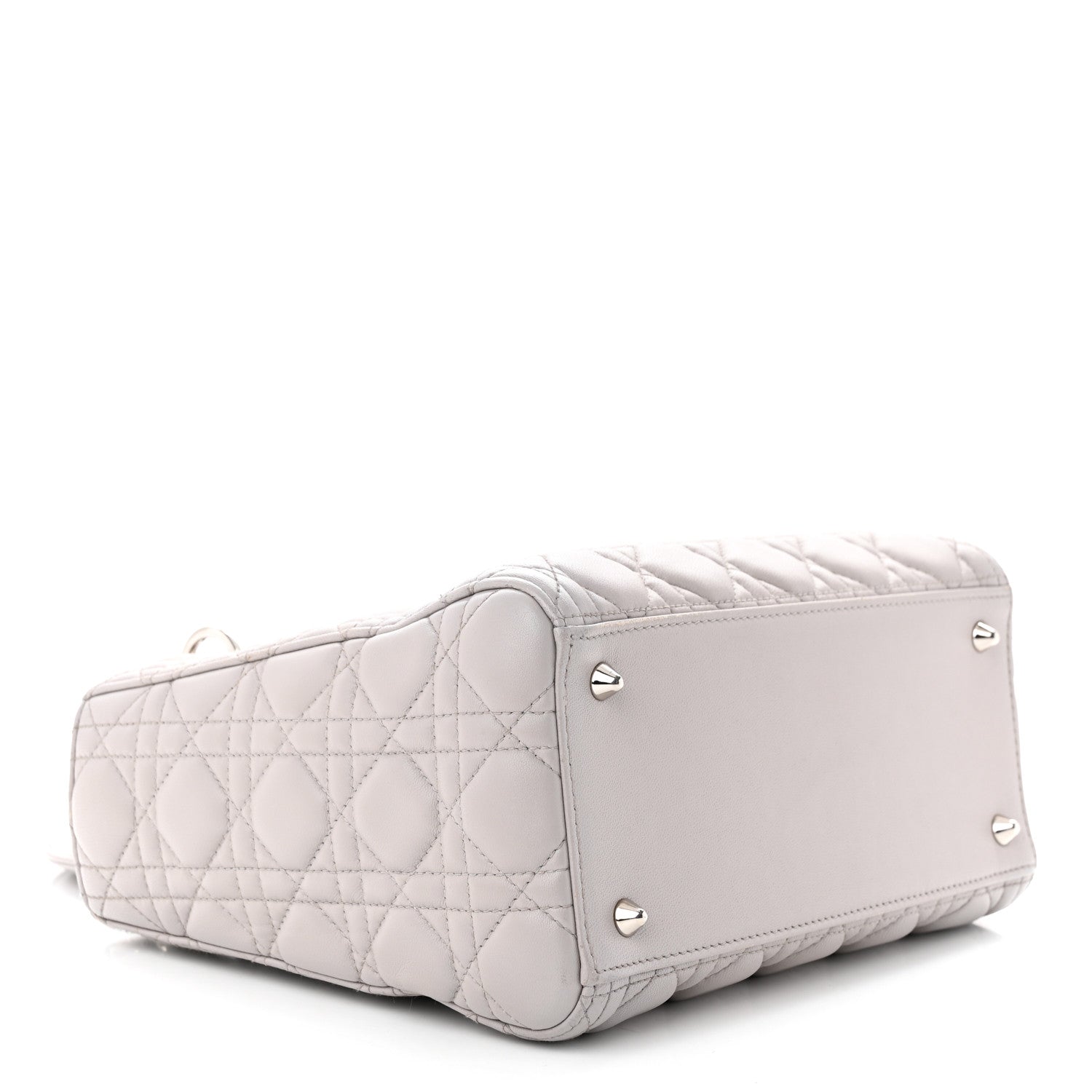 Christian Dior Lambskin Cannage Medium Lady Dior Grey 4 of 16