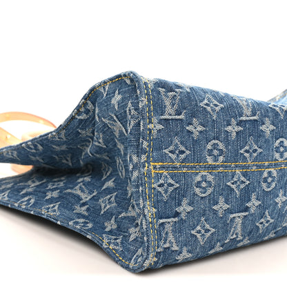 Louis Vuitton Monogram Denim Onthego MM Blue 8 of 9