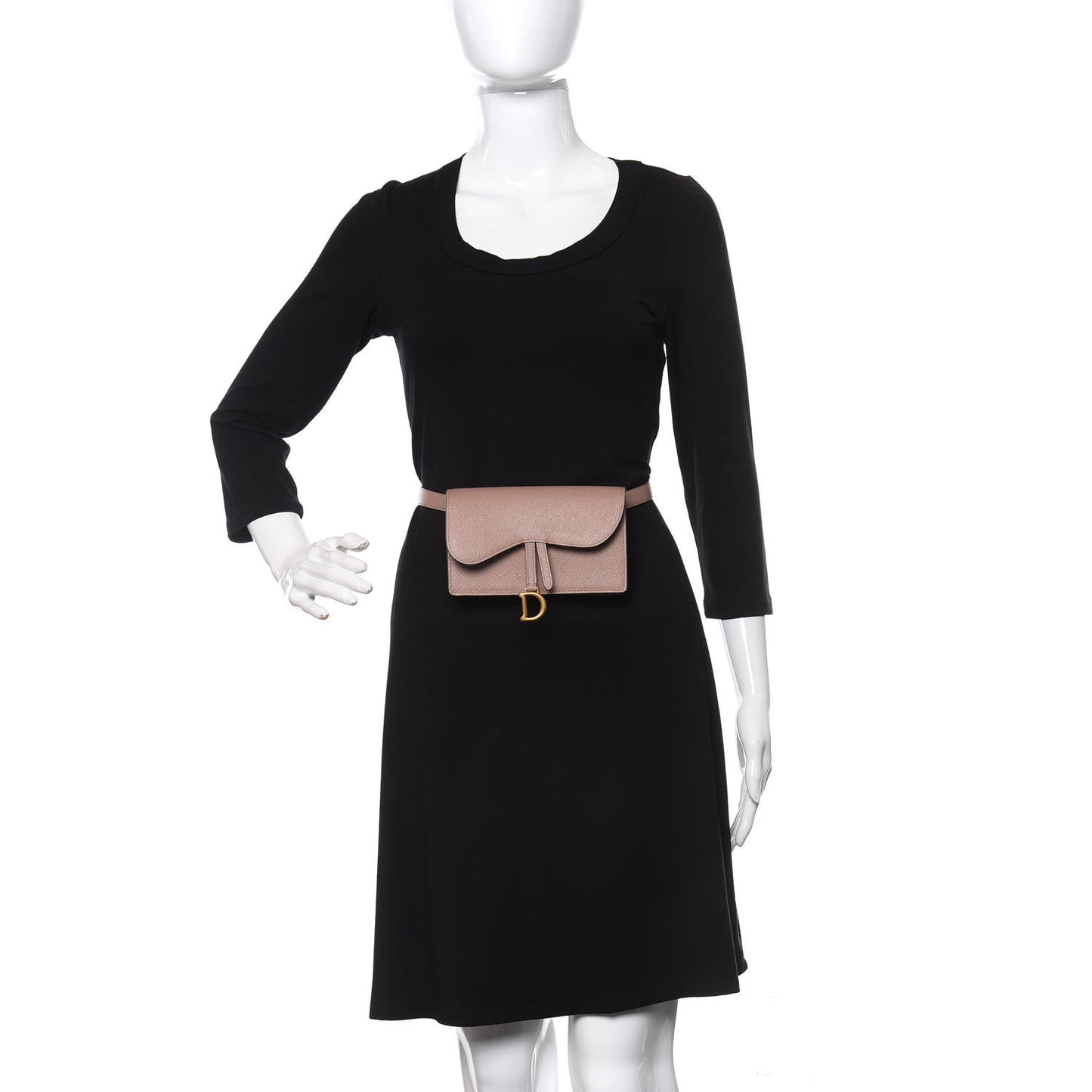 Grained Calfskin Saddle Clutch Fard