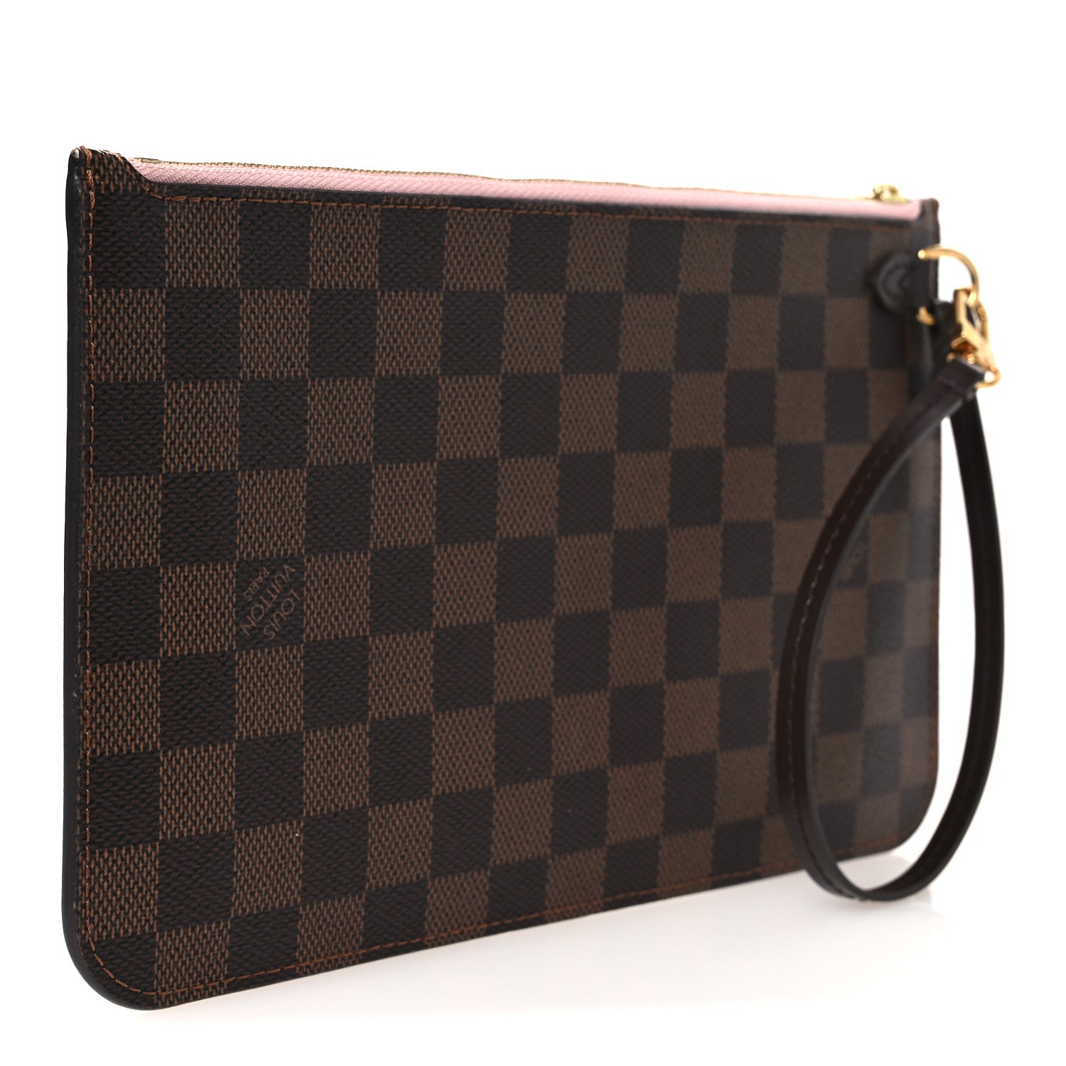 Louis Vuitton Damier Ebene Neverfull MM GM Pochette Rose Ballerine 3 of 8