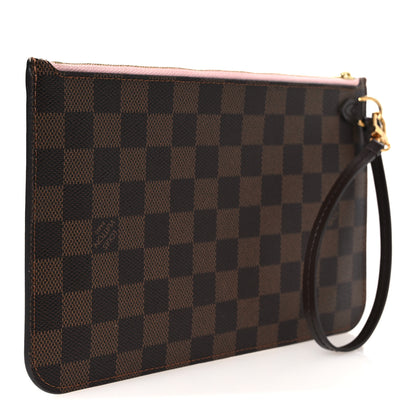 Louis Vuitton Damier Ebene Neverfull MM GM Pochette Rose Ballerine 3 of 8