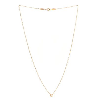 Tiffany 18K Rose Gold Diamond .03ct Elsa Peretti Diamonds by the Yard Pendant Necklace 2 of 4