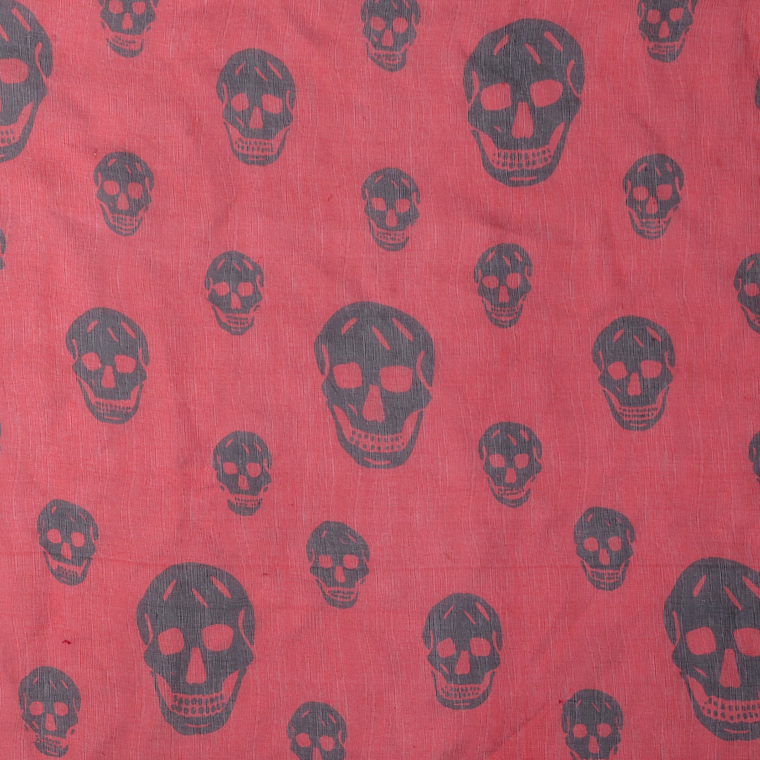 Alexander McQueen Silk Chiffon Skull Scarf Red 1 of 6