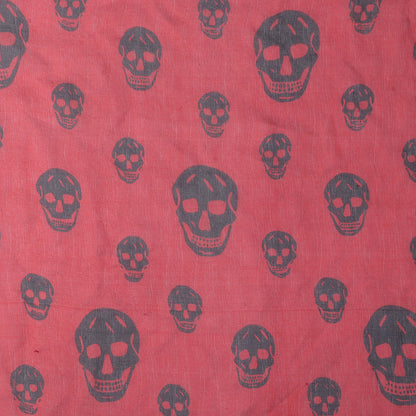 Alexander McQueen Silk Chiffon Skull Scarf Red 1 of 6