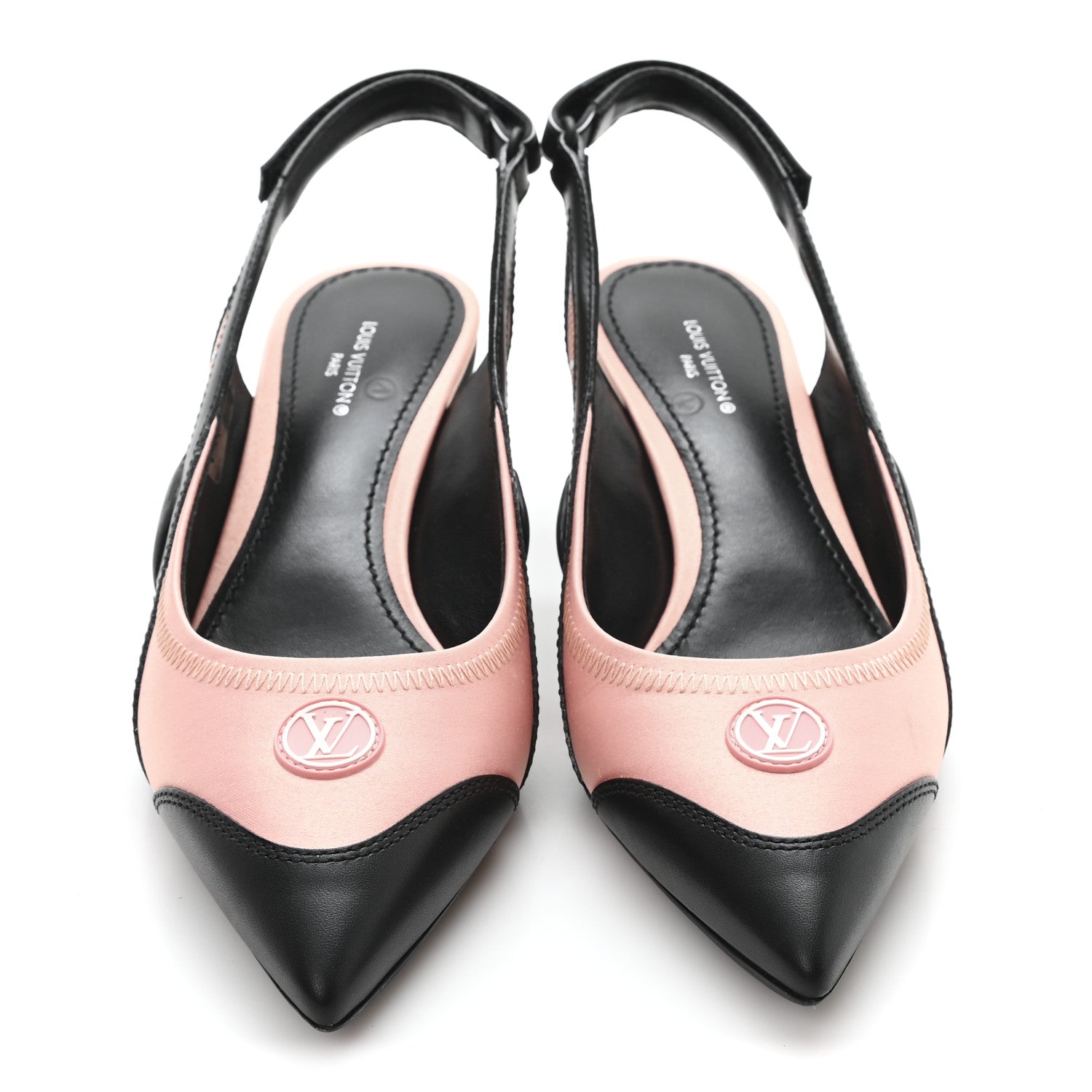 Louis Vuitton Calfskin Archlight Slingback Pumps 36.5 Black Pink 3 of 9
