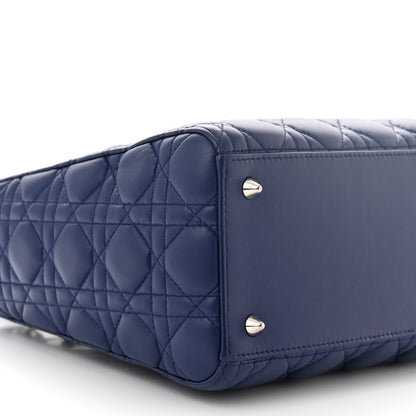 Christian Dior Lambskin Cannage Medium Lady Dior Blue 9 of 12