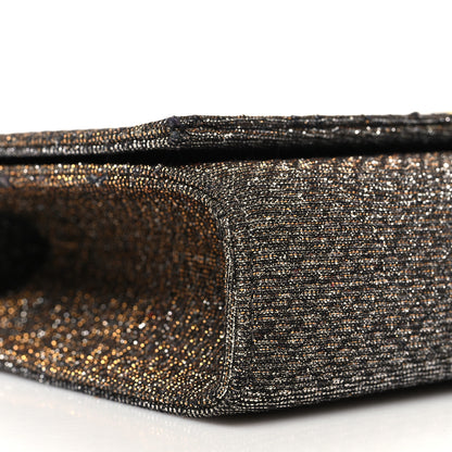 Saint Laurent Metallic Canvas Woven Classic Monogram Kate Tassel Clutch Ciad Argento 8 of 12