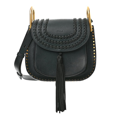 Chloe Calfskin Braided Medium Hudson Shoulder Bag Silver Blue 1 of 10