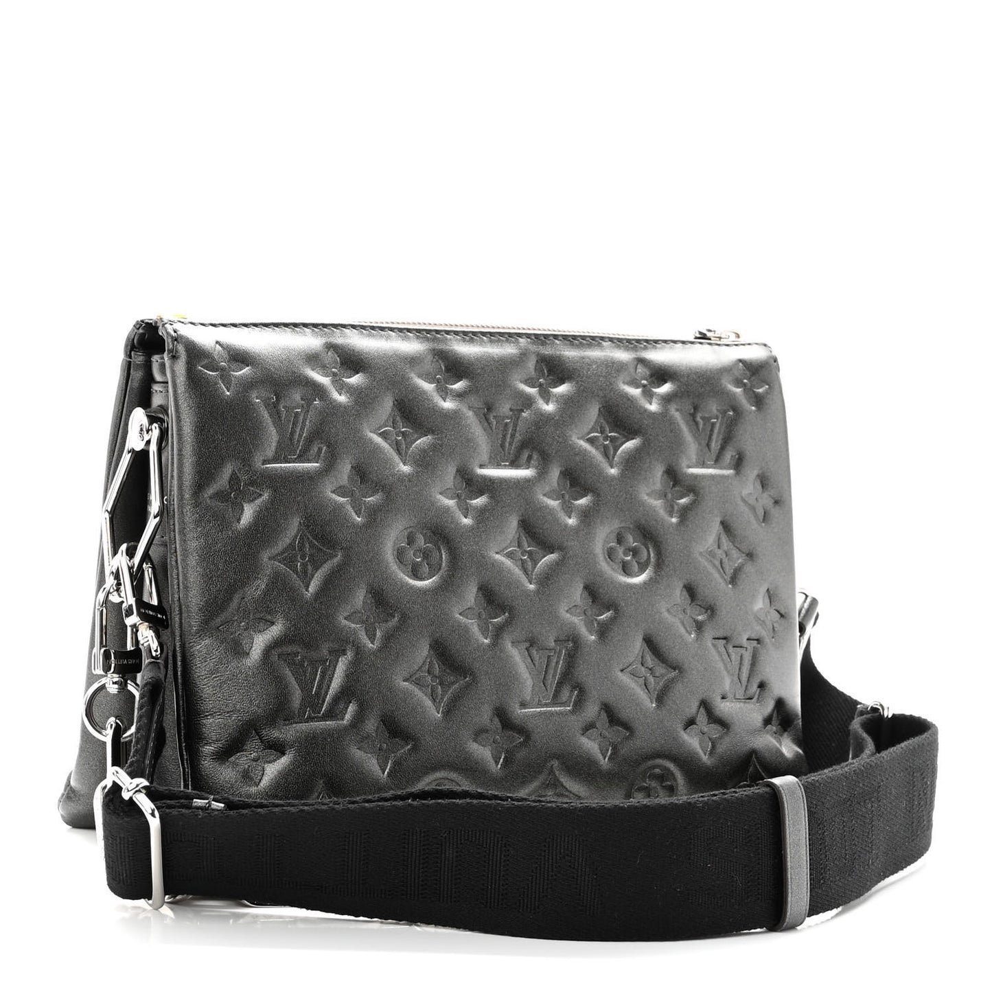 Lambskin Embossed Monogram Coussin PM Anthracite
