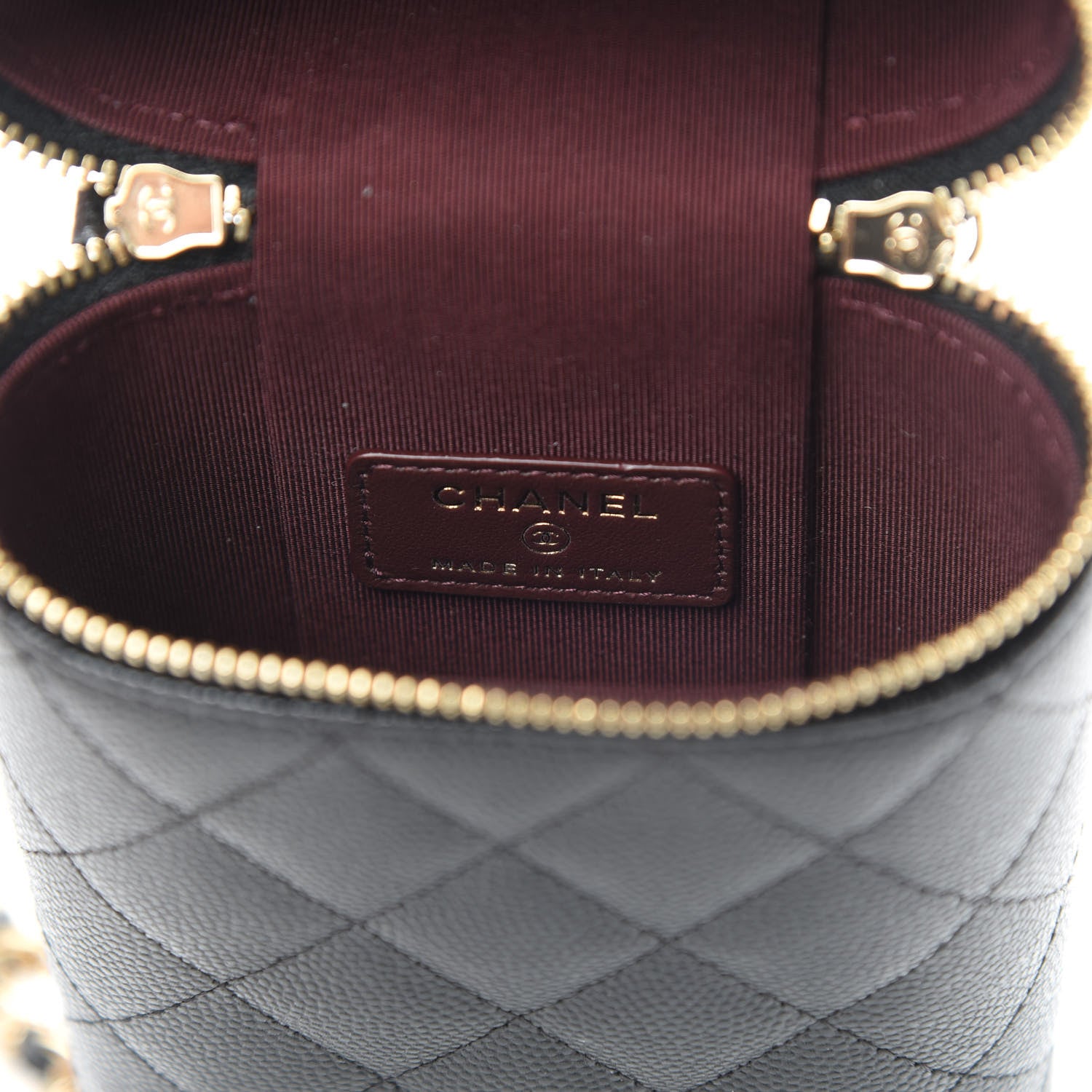Chanel Caviar Quilted Phone Holder With Chain Black 6 of 11