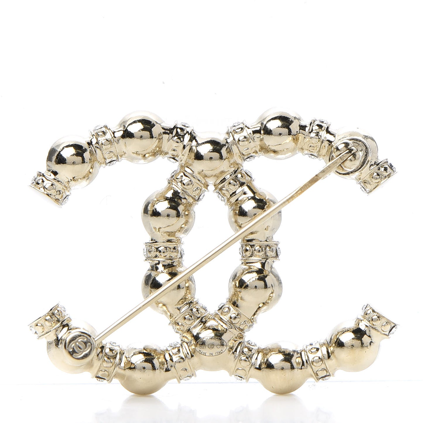 Pearl Crystal Nefertiti CC Brooch Gold