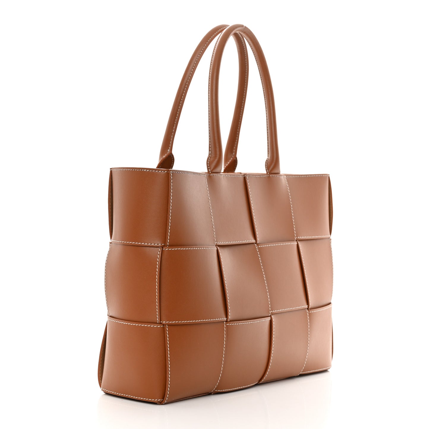 Nappa Maxi Intrecciato Medium Arco Tote Wood