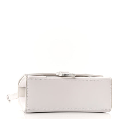 Balenciaga Shiny Box Calfskin Strass Hourglass Top Handle Bag XS White 4 of 10